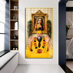 Vrindavan Saint Premanand Ji Maharaj Religious Acrylic Wall Painting for Spritual Home Decor