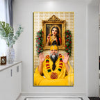 Vrindavan Saint Premanand Ji Maharaj Religious Acrylic Wall Painting for Spritual Home Decor