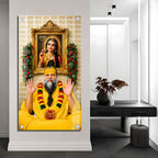 Vrindavan Saint Premanand Ji Maharaj Religious Acrylic Wall Painting for Spritual Home Decor