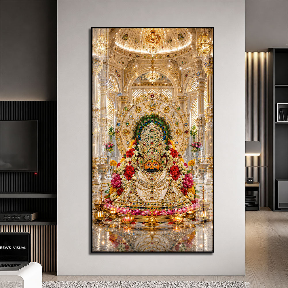 Khatu Shyam Baba Majestic Darbar Acrylic Painting for Home Temple