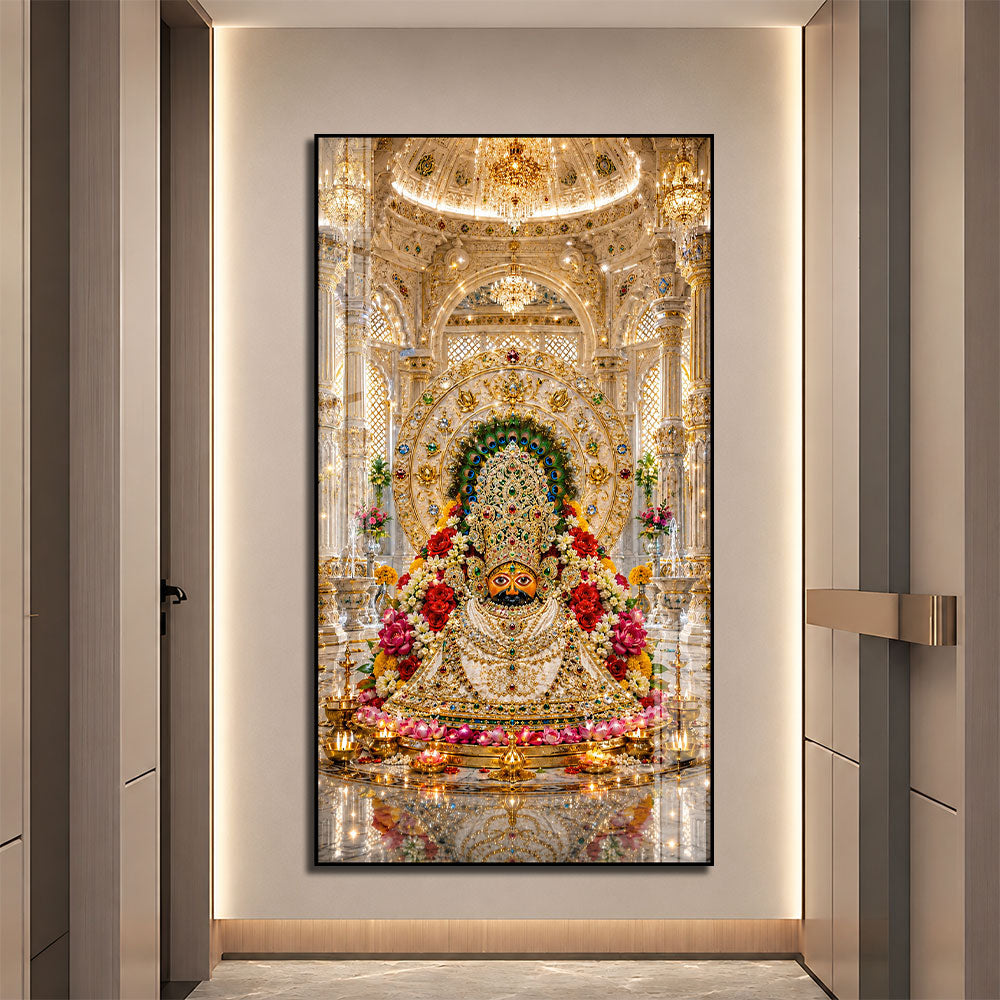 Khatu Shyam Baba Majestic Darbar Acrylic Painting for Home Temple