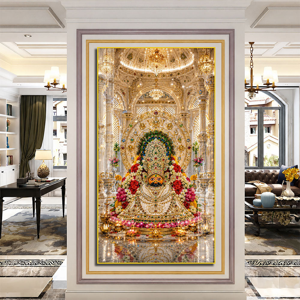 Khatu Shyam Baba Majestic Darbar Acrylic Painting for Home Temple