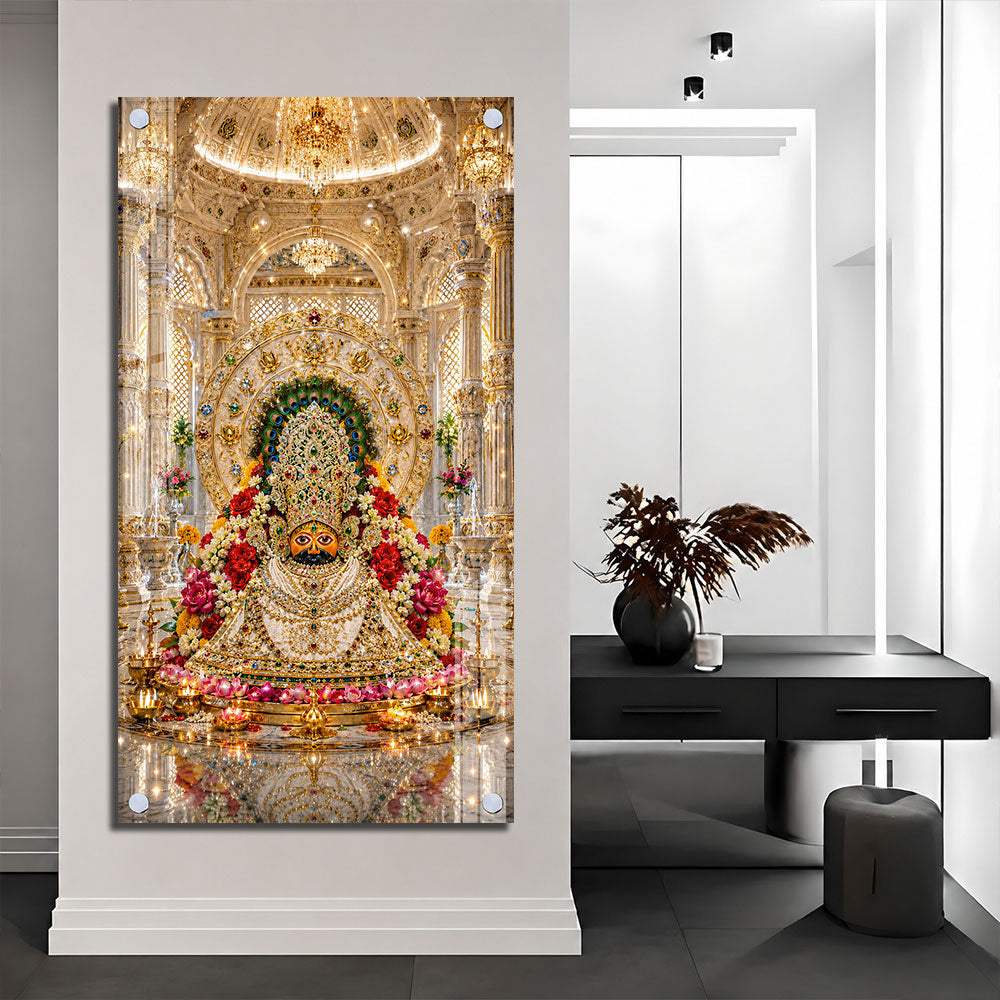 Khatu Shyam Baba Majestic Darbar Acrylic Painting for Home Temple