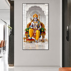 Shri Ram Darbar Religious Acrylic Wall Painting with Hanuman High Definition Hindu Spiritual Artwork for Home