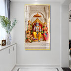 Elegant Shri Ram Darbar Acrylic Wall Art with Hanuman Religious Vastu Decor for Modern Home Interior