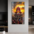 Jagannath Puri Rath Yatra Festival Acrylic Painting Religious Wall Art for Home & Office