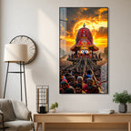 Jagannath Puri Rath Yatra Festival Acrylic Painting Religious Wall Art for Home & Office