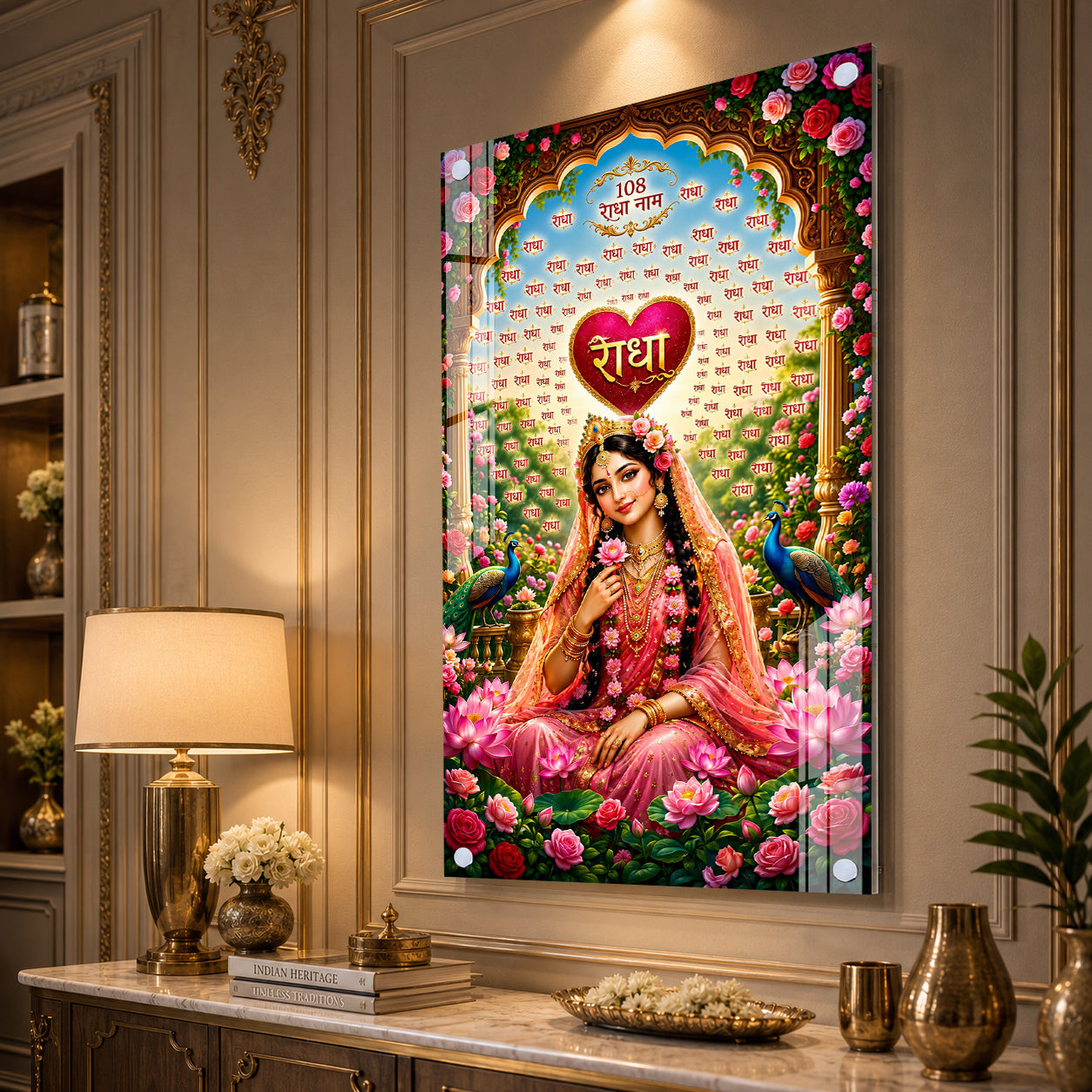 Radha Bhakti Premium Acrylic Painting for Home and Office Decor