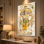 Lord Vishnu Dashavatara Divine Hindu God Acrylic Painting with Sacred Spiritual Wall Art