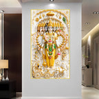 Lord Vishnu Dashavatara Divine Hindu God Acrylic Painting with Sacred Spiritual Wall Art