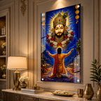 Khatu Shyam Baba Divine Blessings Acrylic Wall Painting for Home Temple Living Room Office Decor