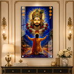 Khatu Shyam Baba Divine Blessings Acrylic Wall Painting for Home Temple Living Room Office Decor