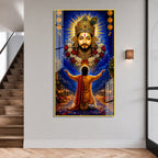 Khatu Shyam Baba Divine Blessings Acrylic Wall Painting for Home Temple Living Room Office Decor