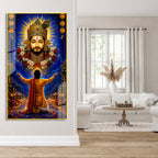 Khatu Shyam Baba Divine Blessings Acrylic Wall Painting for Home Temple Living Room Office Decor