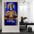 Khatu Shyam Ji with Lord Krishna Acrylic Wall Painting | Meri Pehchan Mera Khatu Wala Shyam Religious Home Decor