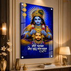 Khatu Shyam Ji with Lord Krishna Acrylic Wall Painting | Meri Pehchan Mera Khatu Wala Shyam Religious Home Decor