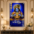 Khatu Shyam Ji with Lord Krishna Acrylic Wall Painting | Meri Pehchan Mera Khatu Wala Shyam Religious Home Decor