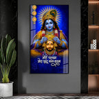 Khatu Shyam Ji with Lord Krishna Acrylic Wall Painting | Meri Pehchan Mera Khatu Wala Shyam Religious Home Decor