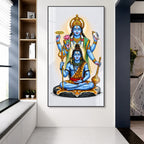 Divine Lord Shiva Vishnu Acrylic Painting for Hindu Home, Mandir and Spiritual Wall Decoration
