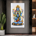 Divine Lord Shiva Vishnu Acrylic Painting for Hindu Home, Mandir and Spiritual Wall Decoration