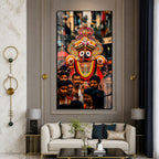 Lord Jagannath Puri Acrylic Wall Painting | Traditional Spiritual Artwork for Temple & Home
