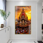 Lord Jagannath Rath Yatra Premium Acrylic Wall Art | Religious Painting for Home Decoration