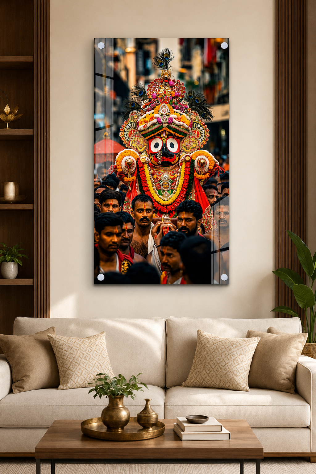 Lord Jagannath Puri Acrylic Wall Painting | Traditional Spiritual Artwork for Temple & Home