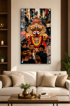 Lord Jagannath Puri Acrylic Wall Painting | Traditional Spiritual Artwork for Temple & Home