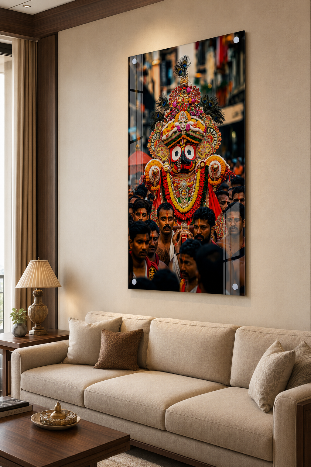 Lord Jagannath Puri Acrylic Wall Painting | Traditional Spiritual Artwork for Temple & Home