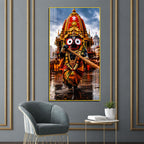 Jagannath Ji Premium Acrylic Wall Painting | Puri Rath Yatra Religious Art for Home & Office