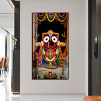 Lord Jagannath Acrylic Painting Wall Art, Puri Jagannath Devotional Artwork for Home and Temple Decoration