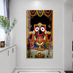 Lord Jagannath Acrylic Painting Wall Art, Puri Jagannath Devotional Artwork for Home and Temple Decoration