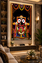 Lord Jagannath Acrylic Painting Wall Art, Puri Jagannath Devotional Artwork for Home and Temple Decoration