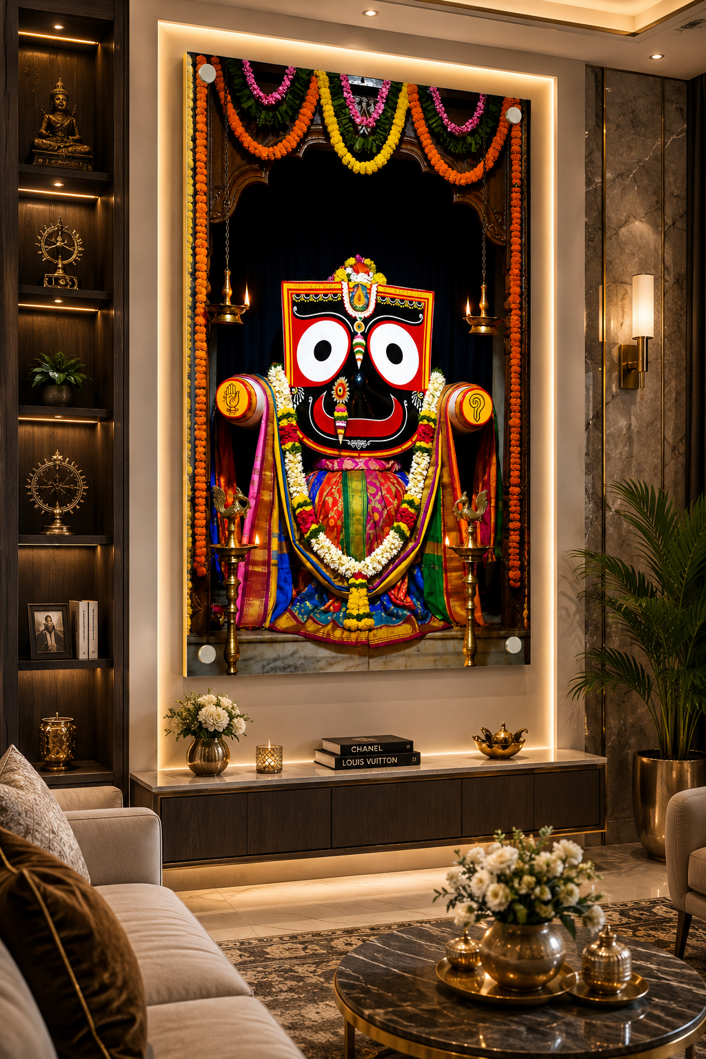 Lord Jagannath Acrylic Painting Wall Art, Puri Jagannath Devotional Artwork for Home and Temple Decoration