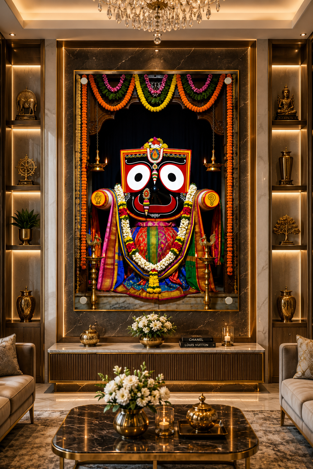 Lord Jagannath Acrylic Painting Wall Art, Puri Jagannath Devotional Artwork for Home and Temple Decoration