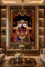 Lord Jagannath Acrylic Painting Wall Art, Puri Jagannath Devotional Artwork for Home and Temple Decoration