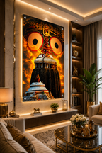 Jagannath Puri Wall Painting, Lord Jagannath Religious Acrylic Art for Home & Temple Decor