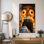 Jagannath Puri Wall Painting, Lord Jagannath Religious Acrylic Art for Home & Temple Decor