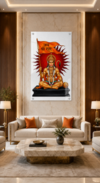 Jai Shri Ram Hanuman Ji Acrylic Painting for Home Temple and Living Room Wall