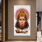 Sacred Ram Naam Hanuman Face Premium Acrylic Wall Art for Pooja Room Decoration