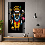 Lord Jagannath Premium Acrylic Wall Painting for Living Room and Home Temple Decor