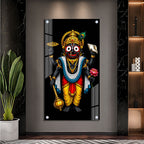 Lord Jagannath Premium Acrylic Wall Painting for Living Room and Home Temple Decor