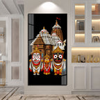 Lord Jagannath Balabhadra Subhadra Premium Acrylic Wall Painting for Home Decor