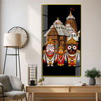 Lord Jagannath Balabhadra Subhadra Premium Acrylic Wall Painting for Home Decor