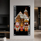 Lord Jagannath Balabhadra Subhadra Premium Acrylic Wall Painting for Home Decor