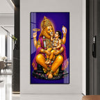 Sacred Narasimha Bhagwan with Prahlada Acrylic Painting for Home Decoration