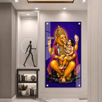 Sacred Narasimha Bhagwan with Prahlada Acrylic Painting for Home Decoration