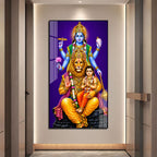 Lord Vishnu Narasimha with Prahlada Premium Acrylic Wall Painting for Home Decor