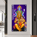 Lord Vishnu Narasimha with Prahlada Premium Acrylic Wall Painting for Home Decor