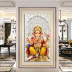 Lord Ganesha with Modak Premium Acrylic Wall Painting for Living Room Home Decor